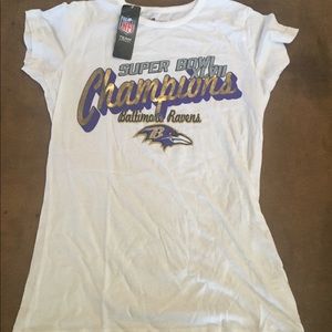 Ladies NFL Ravens Super Bowl tee sz M